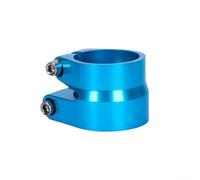 Hosrivae Collier de serrage en alliage d'aluminium pour tige de selle de 31,8 mm et 34,9 mm - Double boulon, fixation double couche pour cadres et tiges de selle en fibre de carbone (bleu)