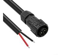 Hosrivae Connecteur autobloquant Push-Pull IP67 étanche Aviation Câble 25 A 300 V Contacts plaqués or pour moteurs industriels et systèmes d'éclairage (tête mâle 2p)