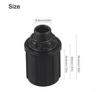 Hosrivae Corps de moyeu de cassette en acier pour VTT, support de roue libre 8 à 11 vitesses compatible avec Quando, moyeux NovaTec Fastace, rondelle incluse - 170 g (perles noires de 8 à 10 secondes)