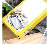 Hosrivae Coupe-beurre en acier inoxydable et boîte de rangement avec couvercle à fermeture à pression pour beurre frais ou fromage, 18,5 x 10,3 x 4 cm, intérieur en polypropylène de qualité