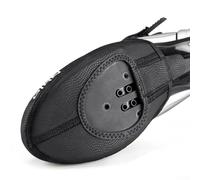 Hosrivae Couvre-chaussures de cyclisme imperméables pour vélo de route et VTT - Coupe-vent - Isolation thermique - Demi-protège-orteils en cuir PU hautement extensible - Convient au Royaume-Uni S