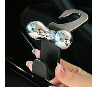 Hosrivae Crochet de dossier de siège de voiture avec nœud - Lot de 2 crochets intérieurs de voiture en ABS pour suspendre sacs, parapluies et accessoires dans les berlines, VUS et camions - Noir/rouge