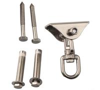 Hosrivae Crochet de plafond rotatif pour chaises suspendues et hamacs, en acier inoxydable 304, capacité de charge de 450 kg, pivotant à 360°, plaque de montage fixe