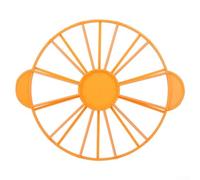 Hosrivae Cuisson - Guide de répartition uniforme pour boulangers à la maison, vert ou orange, double face, en acier inoxydable ou en plastique, 12 portions pour outil (orange)