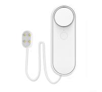 Hosrivae Détecteur de fuite pour Tuya, capteur d'inondation WiFi avec alertes réelles par application pour maison, cuisine, salle de bain, piscine, matériau ABS, blanc, 85 x 40 x 25 mm