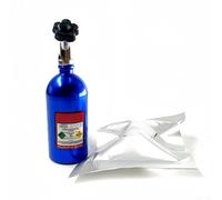 Hosrivae Diffuseur d'aromathérapie pour voiture - Corps en alliage d'aluminium avec bouteille d'azote élégante - Quatre parfums durables (bleu)