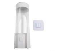 Hosrivae Distributeur automatique de gobelets en papier pour la maison et la cuisine - Imperméable, support pour 30 ou 60 tasses, compact 25,5 x 8,6 cm (blanc court)