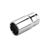 Hosrivae Embout à douille 12 pans en acier au chrome vanadium, design à couple élevé pour liquet, argent, tailles 8-32 mm, outil à main professionnel (30 mm)