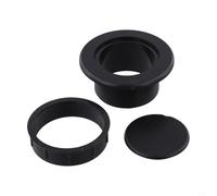 Hosrivae Ensemble anneau et capuchon en PVC noir pour parasol de 4,2 cm et 6,4 cm d'ouverture, pour meubles de jardin et patio