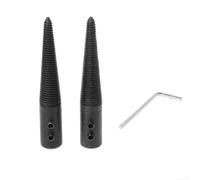 Hosrivae Ensemble de bielles de polissage de bijoux pour outils rotatifs, arbre de meuleuse 77 x 22 mm avec clé, acier noir + axe argenté pour roue de laine d'ouverture de 2 à 13 mm