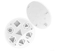 Hosrivae Ensemble de dés en silicone moulé en résine, 7 formes de polyèdres avec couvercle et base, pour un démoulage facile, doux et pour les activités artisanales familiales