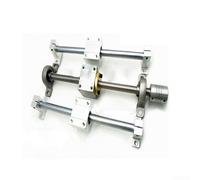 Hosrivae Ensemble de guide de support d'actionneur linéaire pour double tige à vis T8, longueur de voyage de 150/250/350 mm, roulements SCS8UU avec construction en acier inoxydable et aluminium (350