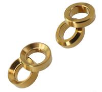 Hosrivae Ensemble de joints de butée d'étrier de frein à disque - Rondelles concaves et convexes M6 x 5,5 pour réglage de la hauteur du siège de frein à disque, pour aluminium usiné CNC (jaune)