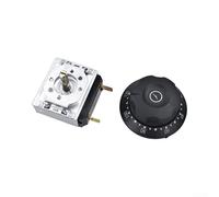 Hosrivae Ensemble de minuterie et bouton pour cuisson à la vapeur avec chariot à riz et armoire + minuteur en PVC pour autocuiseur avec réglages de 30/60/90/120 min, interrupteur convivial pour four