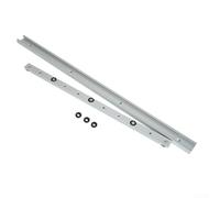 Hosrivae Ensemble de rails à onglets et barre coulissante en alliage d'aluminium pour le travail du bois, système de guidage de clôture en T, outil de gabarit, argenté 600 mm + 300 mm (rail en T de