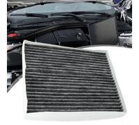 Hosrivae Filtre à air d'habitacle pour Accent 2018-2020, Elantra 2017-2020, Forte 2019-2020 et pour Rio 2018-2020, charbon actif, filtre à haute efficacité (1 pièce)