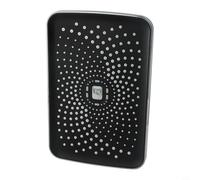 Hosrivae Grand pommeau de douche rectangulaire de 280 x 185 mm en ABS finition chromée pour salle de bain Noir/gris/blanc