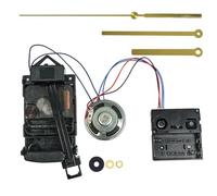 Hosrivae Horloge musicale avec boîtier noir horaire à monter soi-même - Mécanisme de remplacement de 17 mm - Pendule à quartz - Mouvement mural pour chambre à coucher ou salon