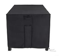 Hosrivae Housse de protection rectangulaire imperméable Oxford 420D pour table de terrasse avec boucles et cordon de serrage, convient à plusieurs options de taille (109 x 71 x 69 cm)