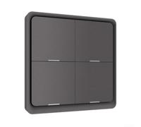 Hosrivae Interrupteur de scène sans fil 4 interrupteurs pour Tuya pour Zigbee, pour contrôle intelligent par application, module mural à bouton-poussoir pour domotique intelligente, installation