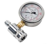 Hosrivae Jauge de nettoyeur haute pression 6000 PSI avec connexion rapide de 3/8", pompe en acier, équipement de nettoyage de jardin, douille en laiton