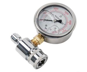 Hosrivae Jauge de nettoyeur haute pression 6000 PSI avec connexion rapide de 3/8", pompe en acier, équipement de nettoyage de jardin, douille en laiton
