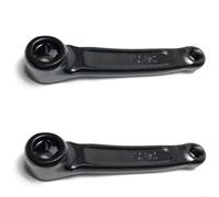 Hosrivae Jeu de manivelles en fer pour vélo d'appartement - Trou carré 13 x 13 mm, compatible avec pédales 9/16-20 pour équipement de cyclisme et de fitness d'intérieur - Manivelles gauche et droite