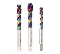 Hosrivae Jeu de tarauds à pointe en spirale spécifiques à l'aluminium, × 0,5 à × 1,75, acier cobalt HSS-Co avec revêtement codé, retrait efficace des copeaux et résistance à la chaleur (M10 x 1,5)