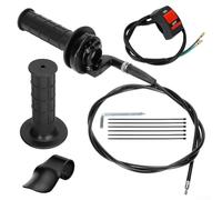 Hosrivae Kit de câble d'accélérateur de moto pour Baja 50-250CC, comprend une poignée d'accélérateur, un coupe-circuit, une pince de boîtier et une assistance de croisière, longueur totale de 120 cm