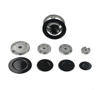 Hosrivae Kit de capuchons de brûleur de poêle, ensemble de remplacement de flamme couronne en alliage de zinc avec 6 et 5 diffuseurs, répartition uniforme de la chaleur, brûleurs de 10,9 cm, 7,5 cm