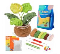 Hosrivae Kit de crochet pour débutants, ensemble de crochet animal avec fil, crochet, rembourrage et outils, pour loisirs créatifs idéaux pour adultes et adolescents