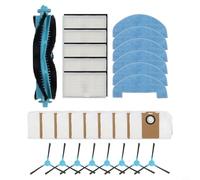 Hosrivae Kit de pièces de rechange pour aspirateur robot Ultenic pour T20 Pro, Lite et Honor S3/R3 - pour filtre HEPA, brosse principale, brosse latérale, chiffon serpillère, sac à poussière de 3,3 l