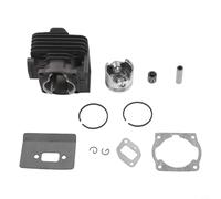 Hosrivae Kit de piston cylindrique de 44 mm pour débroussailleuse 52CC 44F-5, construction en aluminium, conductivité thermique améliorée et résistance à l'usure, joint d'étanchéité