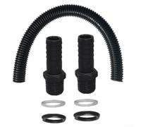 Hosrivae Kit de raccord bout à bout de 25 mm, filetage 3/4, ensemble d'extension de réservoir de stockage de jardin pour joindre deux barils, installer des raccords avec rondelles et écrous Système