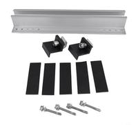 Hosrivae Kit de rail de montage en aluminium pour panneau solaire - Support PV avec pinces d'extrémité et centrale - Modules de 30 mm et 35 mm - Système de fixation de tôle trapézoïdale (4 rails + 4
