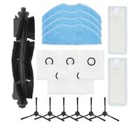 Hosrivae Kit de remplacement pour brosse principale pour aspirateur 360 et Botslab S8 Plus - Comprend des brosses latérales, un filtre, des chiffons et des sacs à poussière - Accessoires de nettoyage