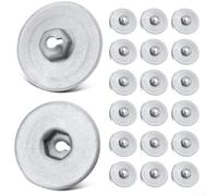 Hosrivae Kit de réparation et mini bouclier thermique - Lot de 20 rondelles de serrage avec diamètre extérieur de 30 mm et tête de 9,8 x 9,8 mm, acier au manganèse, finition argentée