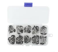 Hosrivae Kit de réparation pour canne à pêche, 50 anneaux en acier inoxydable, diamètre intérieur de 1,6 à 3,8 mm, revêtement en céramique pour un glissement de ligne lisse (nouveau style)