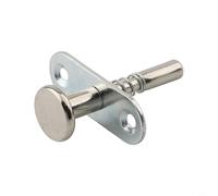 Hosrivae Loquet à Piston à Ressort en Acier 6,5 x 45 mm Charnière de Meuble Tiroir Placard Placard Porte de Rangement Lit Paravent - Finition Argent Inclus