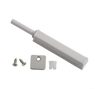 Hosrivae Loquet de placard à bouton-poussoir pour tiroirs et portes de cuisine, construction en ABS avec piston à ressort, fermeture douce au toucher (blanc)