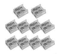 Hosrivae Lot de 10 connecteurs de fils de bande LED, bornes de fixation à vis à 2 broches pour bandes lumineuses LED de 8 mm et 10 mm, clips transparents sans soudure pour éclairage intérieur (bande à