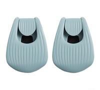 Hosrivae Lot de 10 supports de pêche, cannes à leurres réglables en EVA, verrouillage en 1 clic, sangles de sac à dos et sacs à appâts (bleu)