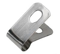Hosrivae Lot de 100 colliers de serrage en acier inoxydable pour clôtures agricoles - Clips de montage antirouille de qualité 304 pour poteaux en vinyle, bois et métal (matériau en aluminium : 200