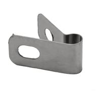 Hosrivae Lot de 100 colliers de serrage en acier inoxydable pour clôtures agricoles - Clips de montage antirouille de qualité 304 pour poteaux en vinyle, bois et métal (matériau en aluminium : 100