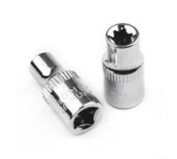 Hosrivae Lot de 11 embouts femelles de type E pour douilles Torx en acier au chrome vanadium pour boulons en étoile 6,35 mm et 9,5 mm