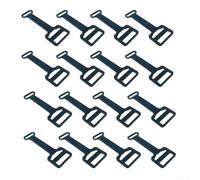 Hosrivae Lot de 16 loquets standard noirs pour support de fenêtre, clips réglables de 7 cm et 11 cm pour améliorer la circulation dans les camping-cars, outil - Kit d'installation