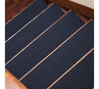 Hosrivae Lot de 16 tapis d'escalier antidérapants de 20,3 x 76,2 cm avec envers en TPE pour marches en bois, prise en main sûre pour enfants, personnes âgées et animaux domestiques, facile à utiliser