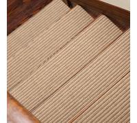 Hosrivae Lot de 16 tapis d'escalier antidérapants de 20,3 x 76,2 cm avec envers en TPE pour marches en bois, prise en main sûre pour enfants, personnes âgées et animaux domestiques, facile à utiliser