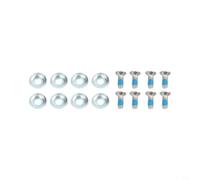 Hosrivae Lot de 16 vis de fixation M6 x 16 mm avec rondelles, boulons de fixation, réparation de montage de ski, snowboard, kit de matériel antidérapant sécurisé pour la plupart des fixations (8