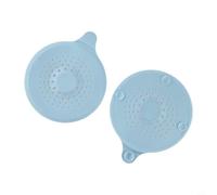 Hosrivae Lot de 2 bouchons de vidange de douche avec aspiration puissante, filtre d'évier en silicone pour baignoire, salle de bain, cuisine, facile à nettoyer, bleu
